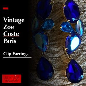 Zoe Coste Paris Dangle Teardrop Earrings - Blue